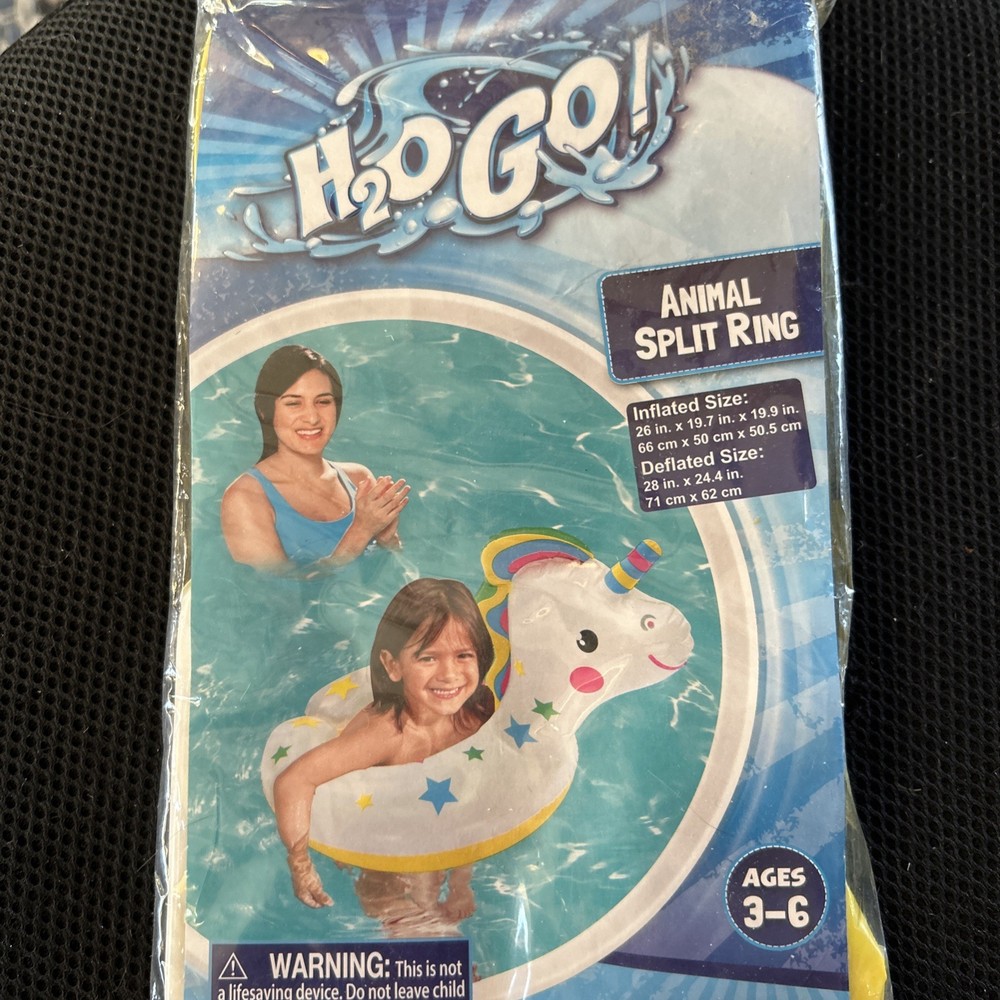 Bestway H2o Go Unicorn Inflatable Pool Float Split Ring New