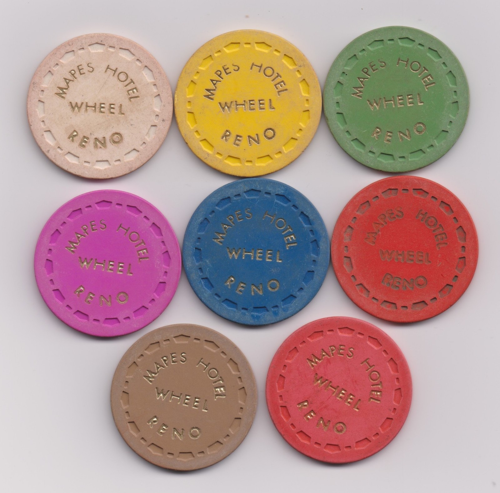 Mapes Hotel Casino Roulette Chip Set - Reno, Nevada