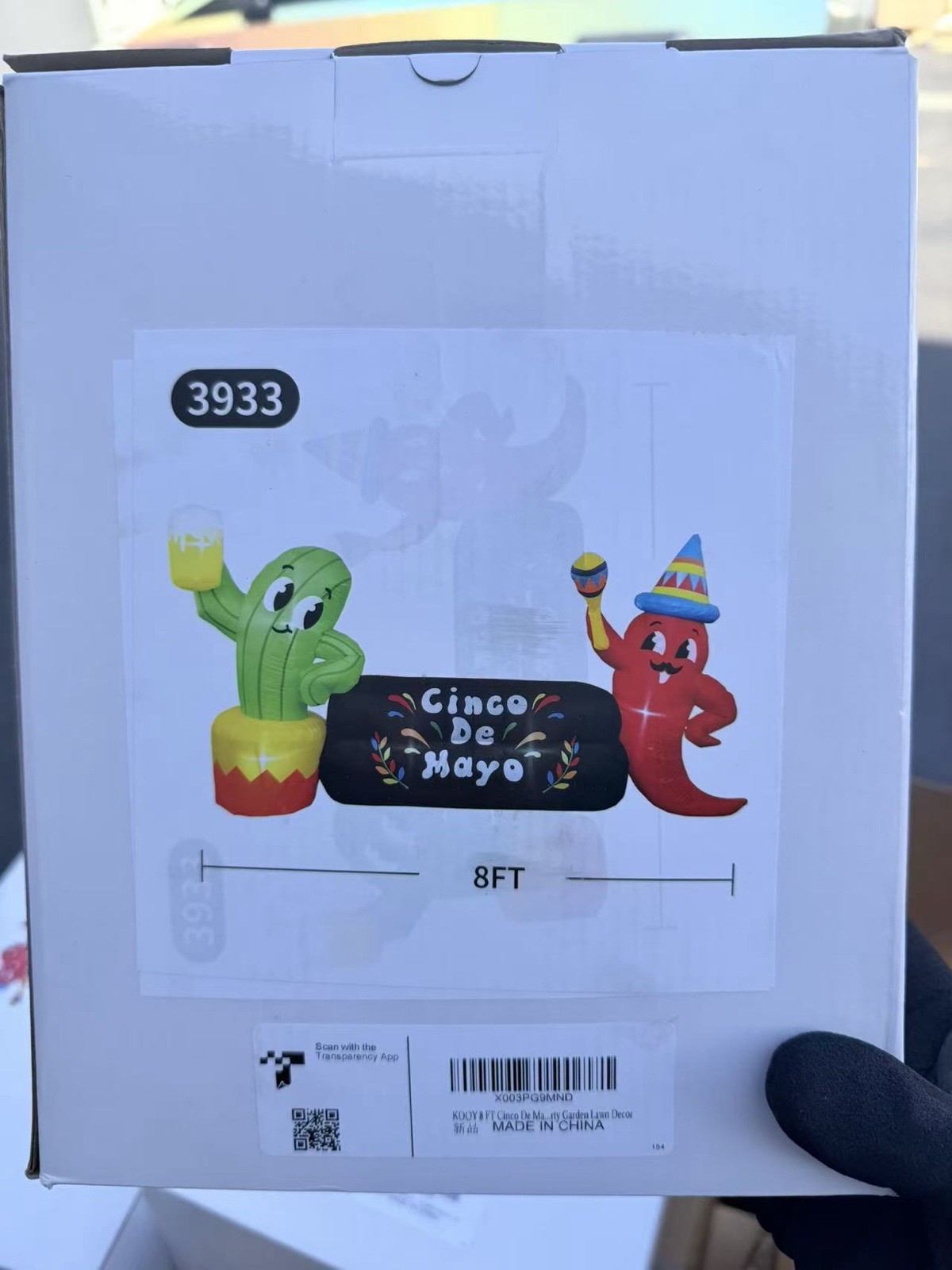 8FT Inflatable Cactus Pepper Outdoor Yard Decoration Holiday Party Lawn Decor