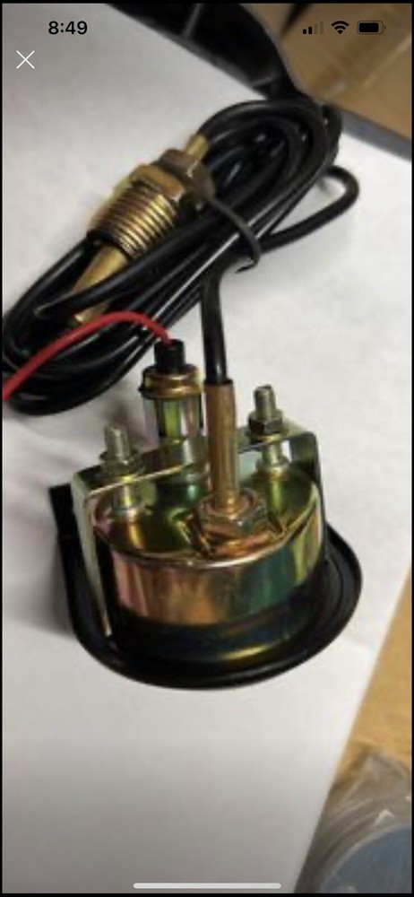 Water Temperature Gauge White Face Mechanical 2"