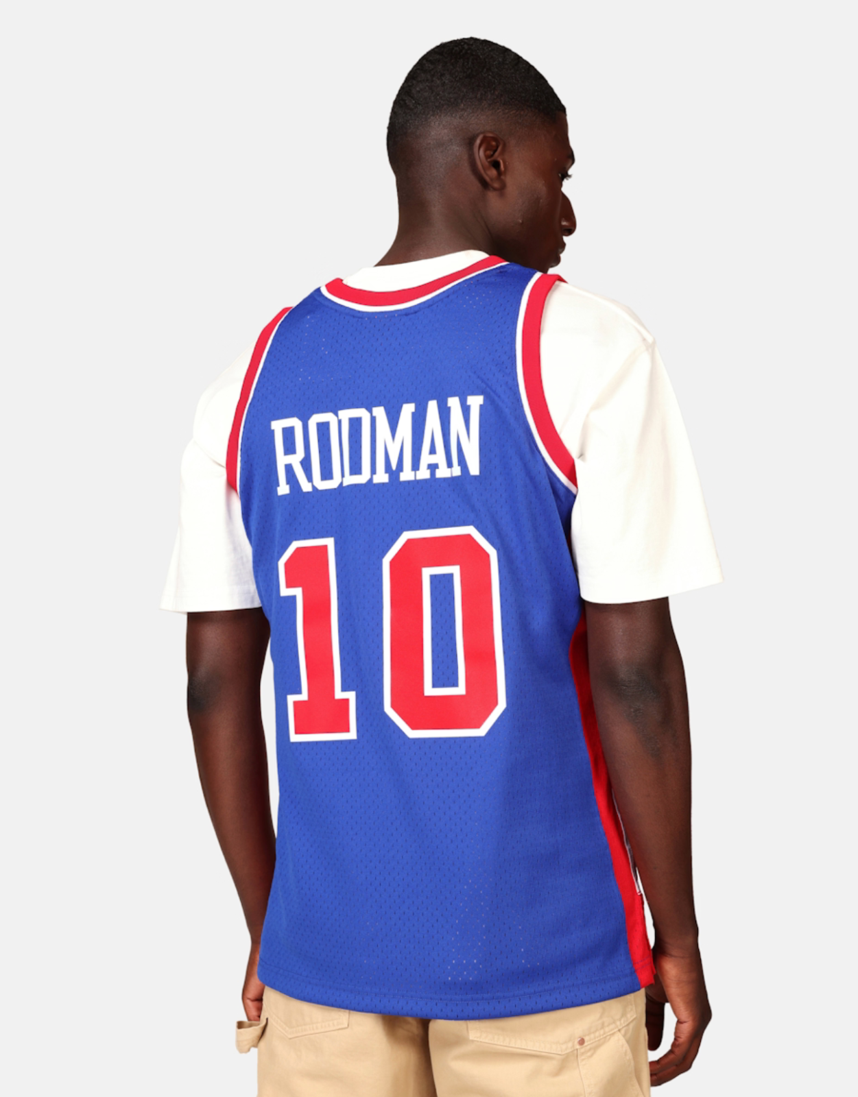 100% Authentic Dennis Rodman Detroit Pistons Road Swingman Jersey Throwback
