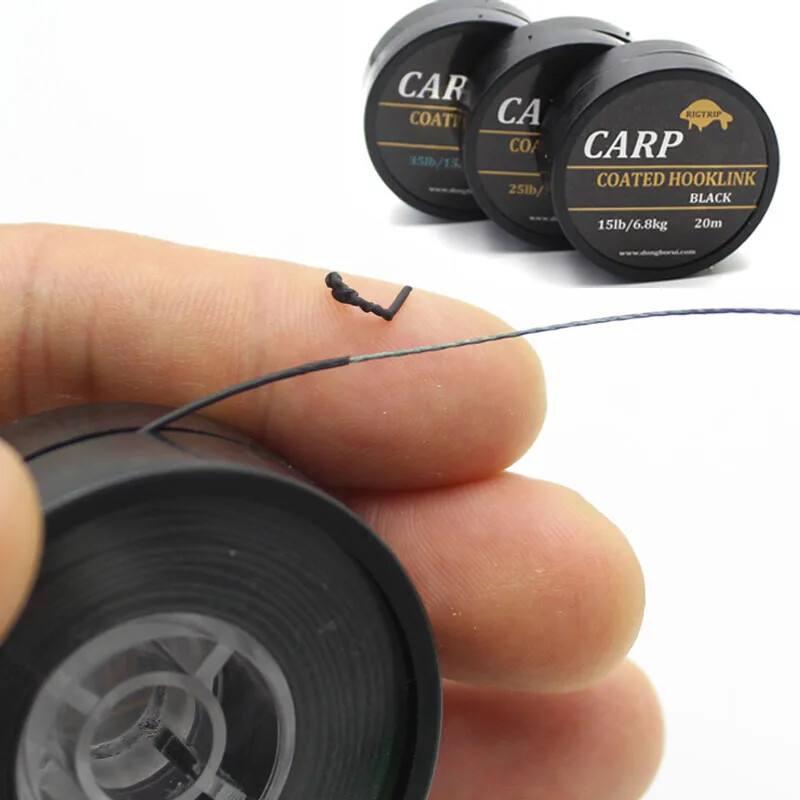 Fishing Line Soft Hook Link Carp Hooklink coated Braid Line Leader Rigging Line