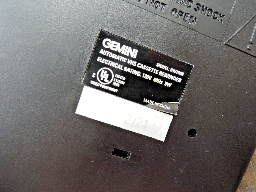 Gemini Automatic VHS Rewinder RW1300 Tested Works