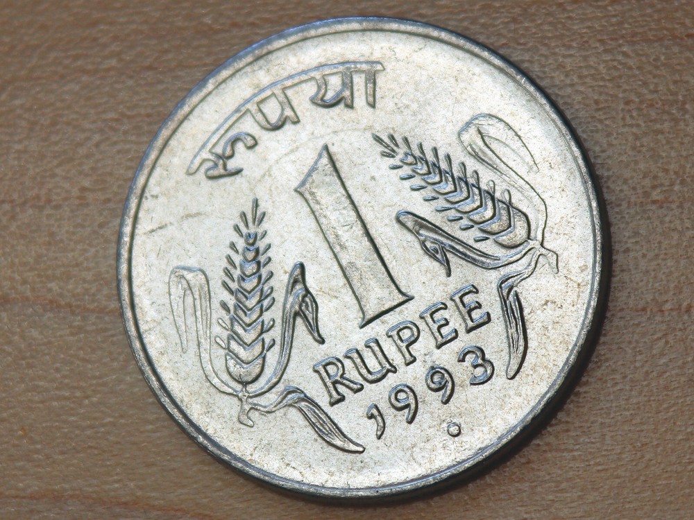 1993 India 1 Rupee Noida Mint