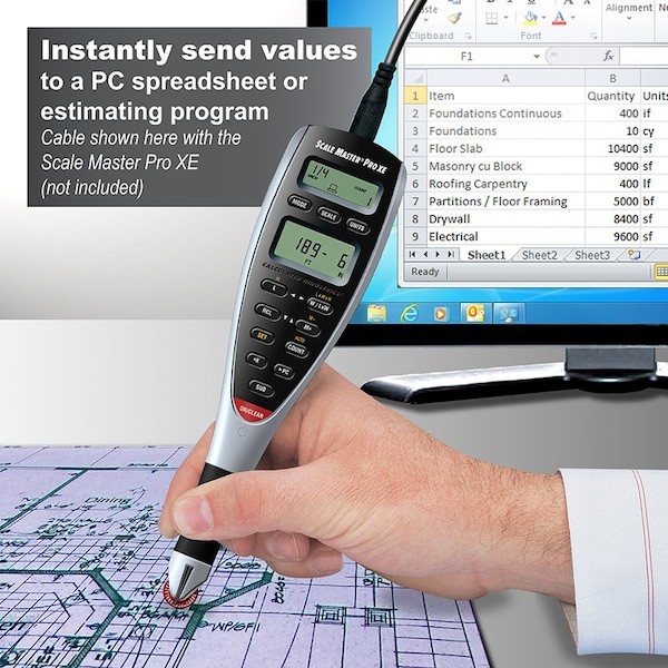 Calculated Industries 5006 Pc Interface Cable, 15 Ft.
