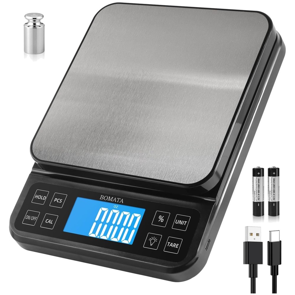 Bakery Scale, 5kg/11lb, % Percentage Function, LCD Backlight