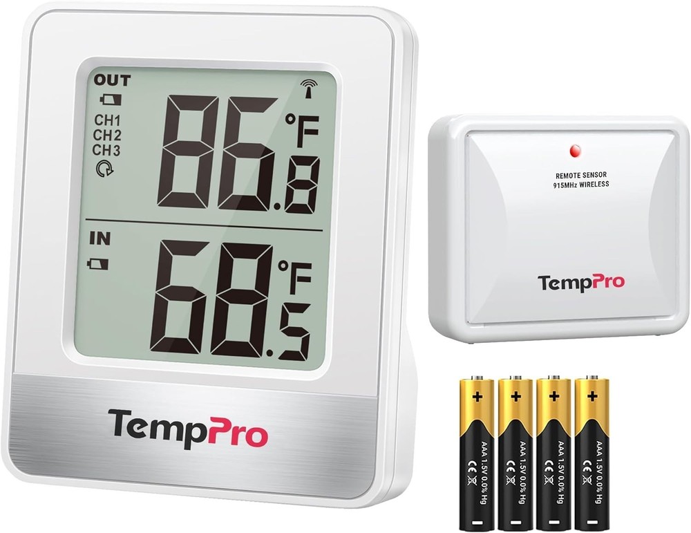 Versatile Indoor Outdoor Thermometer - Wireless, Rainproof & Multiple Sensors