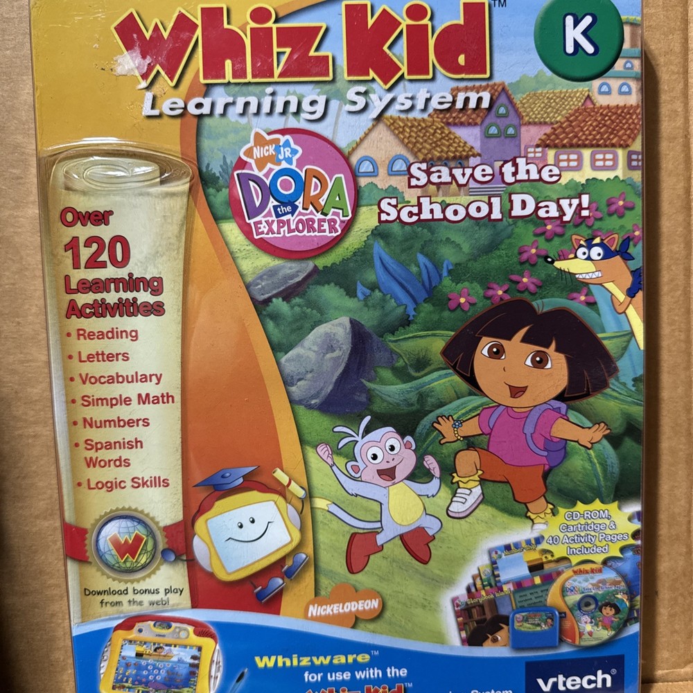 VTech Whiz Kid Learning System Dora the Explorer Save School Day Educational New