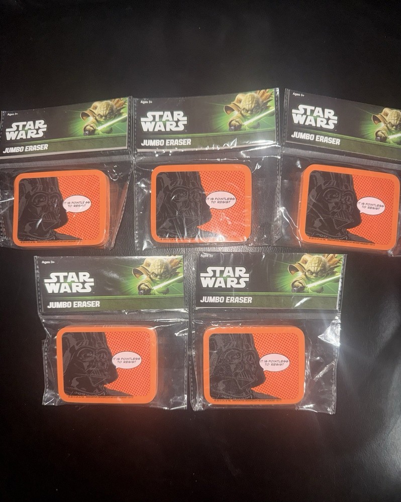 2013 Star Wars Darth Vader 5 Jumbo Erasers
