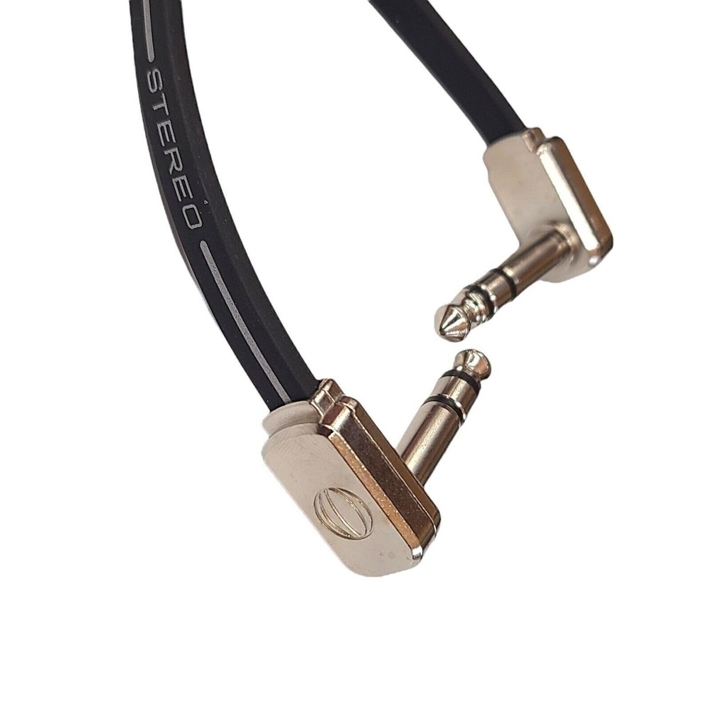 Ernie Ball Stereo Guitar Patch Cable 6" Flat Right Angle Effects Pedal