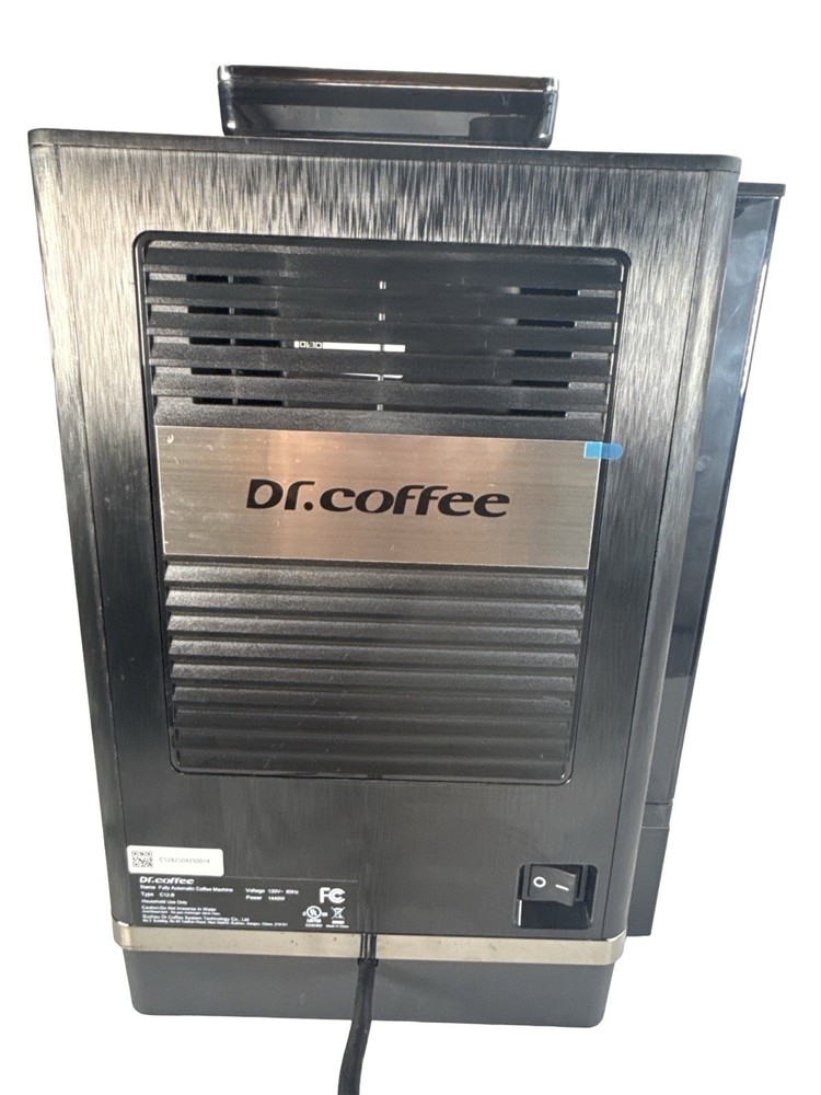 DR.COFFEE C12 Fully Automatic Coffee Machine, Ceramic Flat Burrs, 9 Grind Sizes
