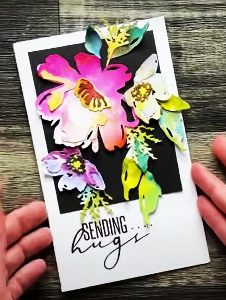 Sizzix Thinlits Brushstroke Flowers #2 8pc set #665210 Retail $19.99 Tim Holtz