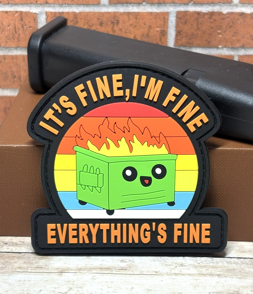 PVC Tactical Morale Patch - It's Fine I'm Fine Patch - Everything is Fine Patch
