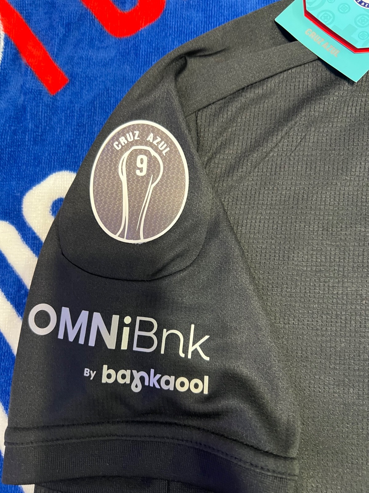 PIRMA CRUZ AZUL MEN'S JERSEY ALTERNATIVO BLACK 25/26 PARCHES 9 COPAS LIGA BBVA