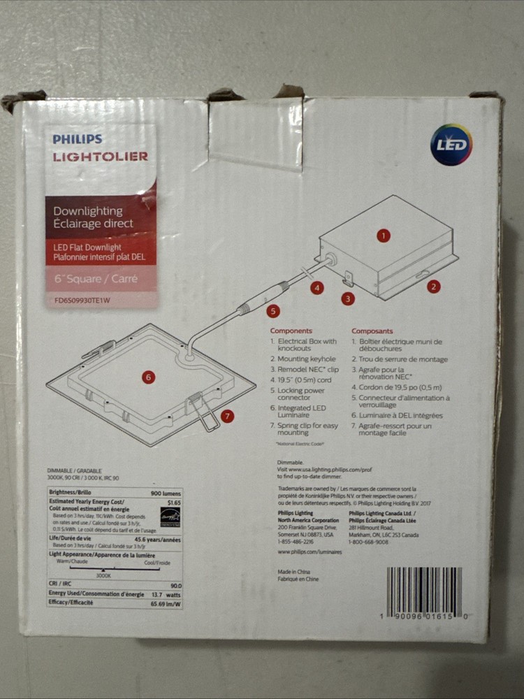 PHILIPS DOWNLIGHT LOW PROFILE LED-900 LUMENS