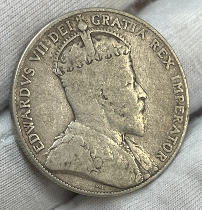 1910 Canada 50 Cents Silver Coin
