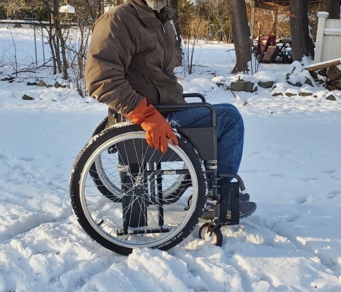 Pair of 24"x1.95" (507) Off-road Wheelchair Wheels with Axles (NEW)