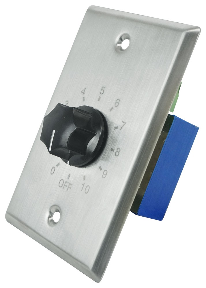 Rockville VOL70200 SS 200w 70v Stainless Wall Volume Control Zone Controller Box