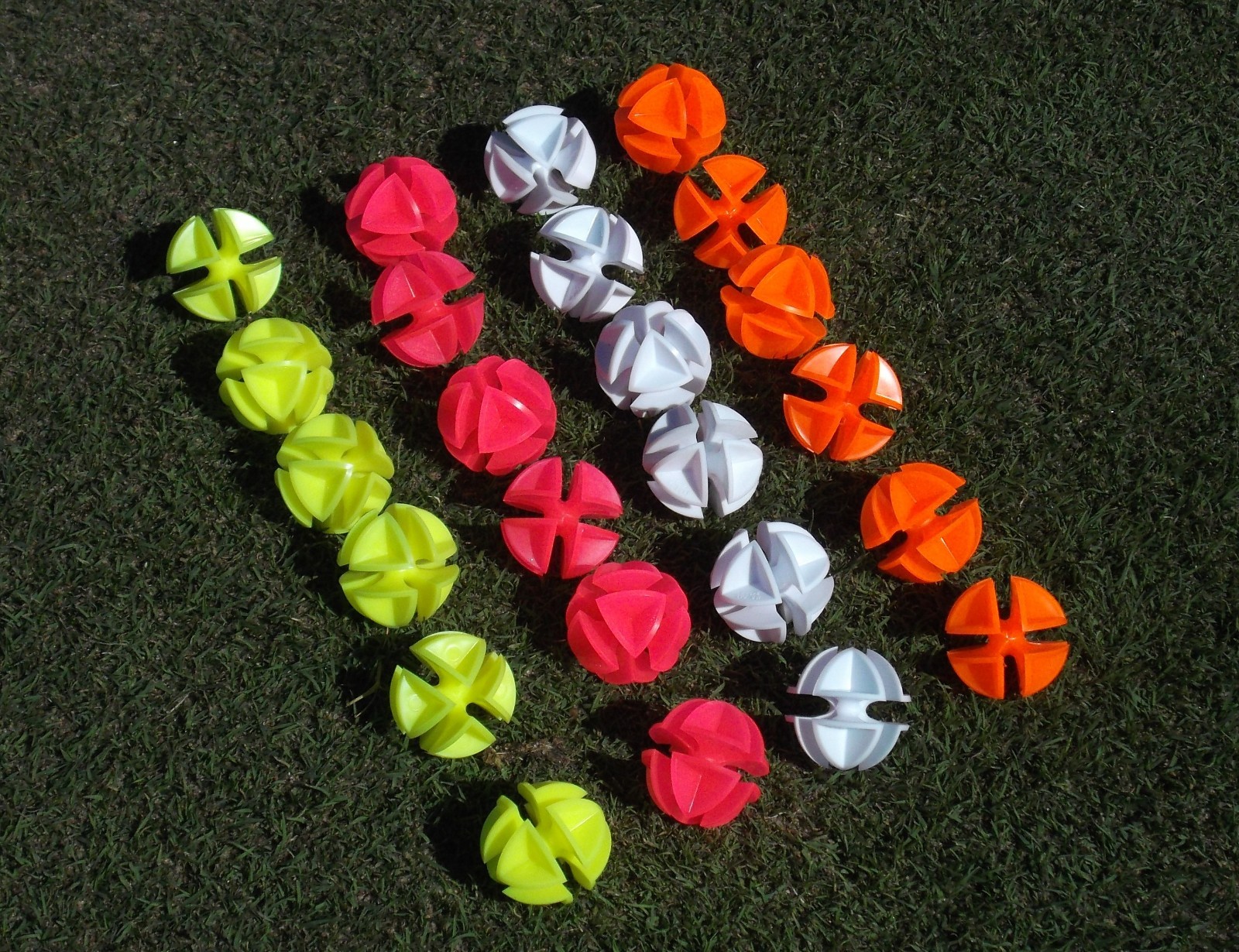 Tru-Shot Premium Practice Golf Balls 24 Pieces (Four Color Assortment)