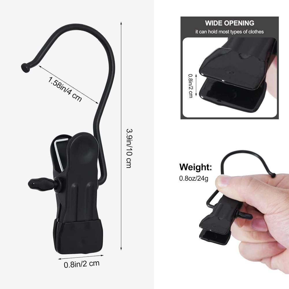 50 PCS Boot Hangers for Closet Laundry Hooks with Clips Boot Hanging Hold Cli...