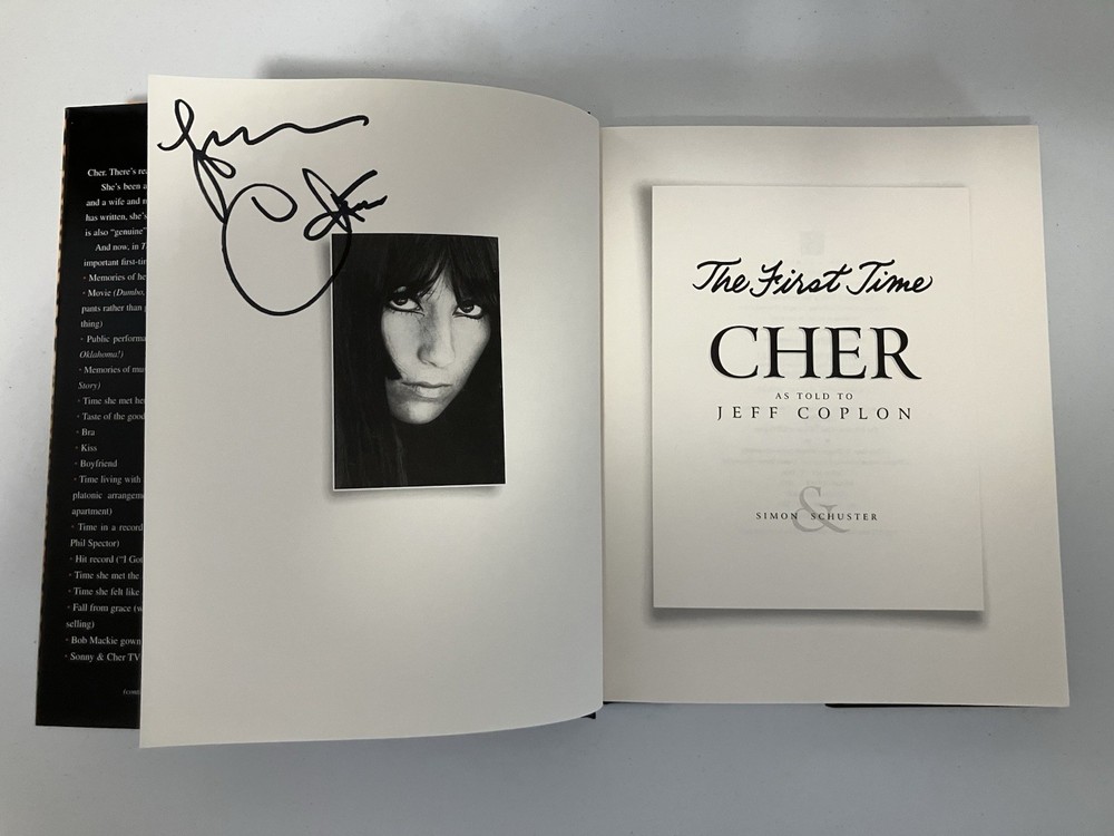 CHER SIGNED/AUTOGRAPHED THE FIRST TIME BOOK WITH COA