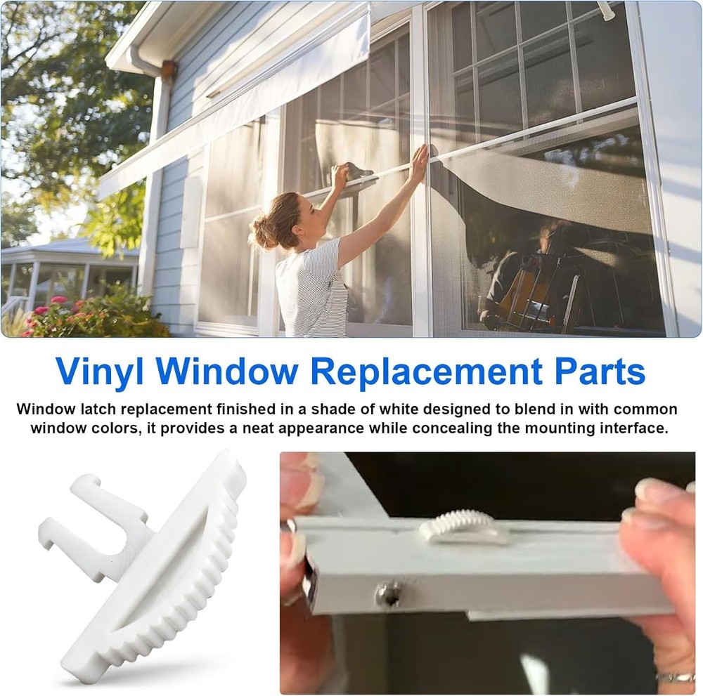 10 Pack Window Latches Compatible with Eze Breeze White