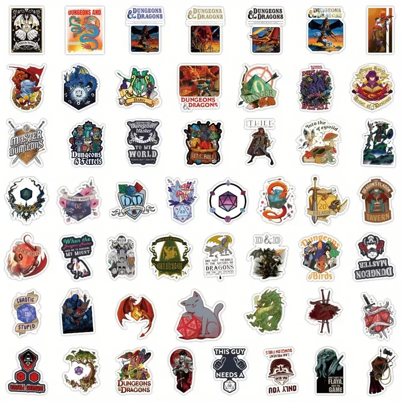 D&D Dungeons and Dragons Random Sticker lot of 10