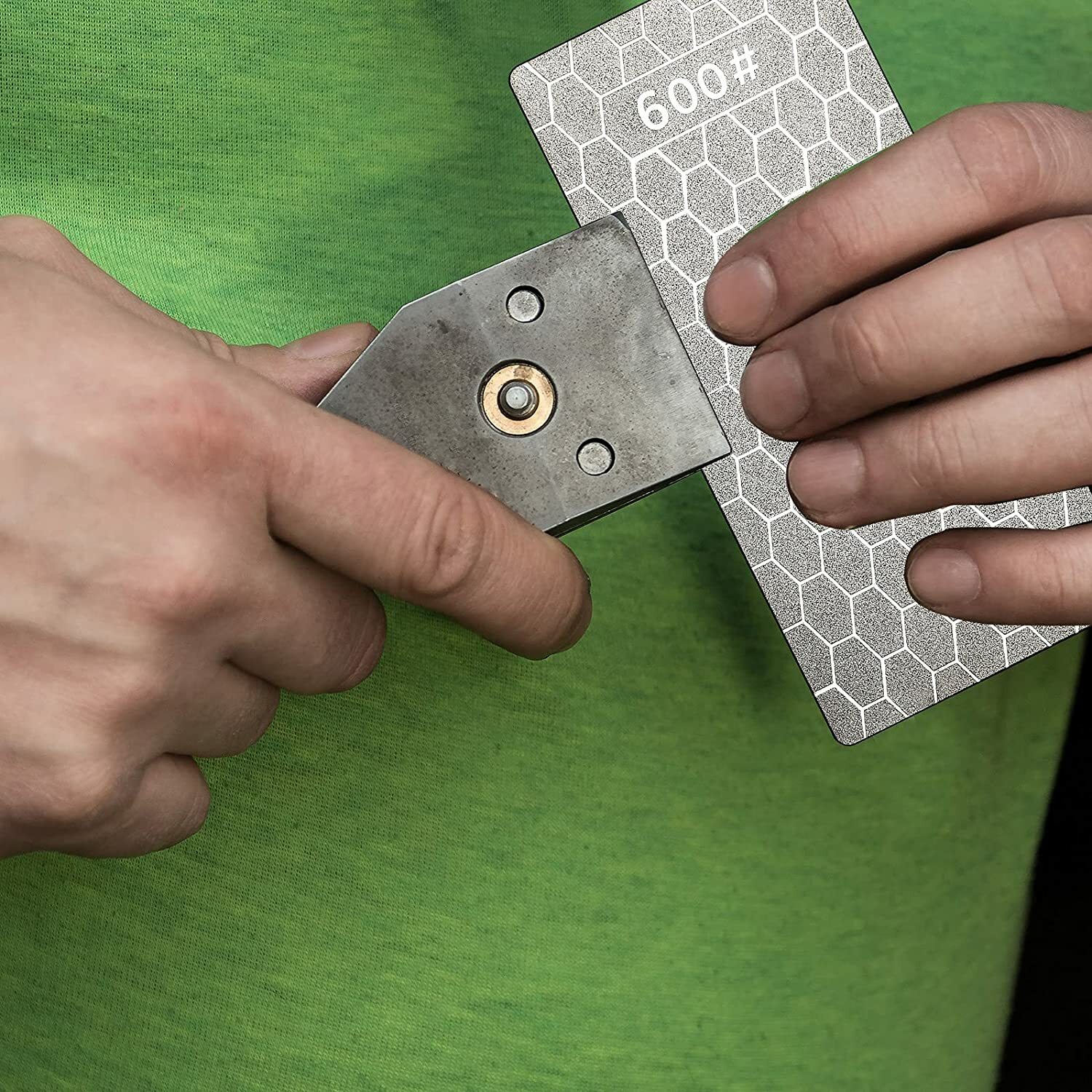 3PCS 400 600 1000 Grit Diamond Knife Sharpening Plate Honing Bench Stone Kit Lot