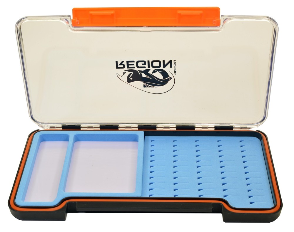 Thin Single Sided Fly Box, Magnetic Bays, Waterproof & Compact, Midges, Dries