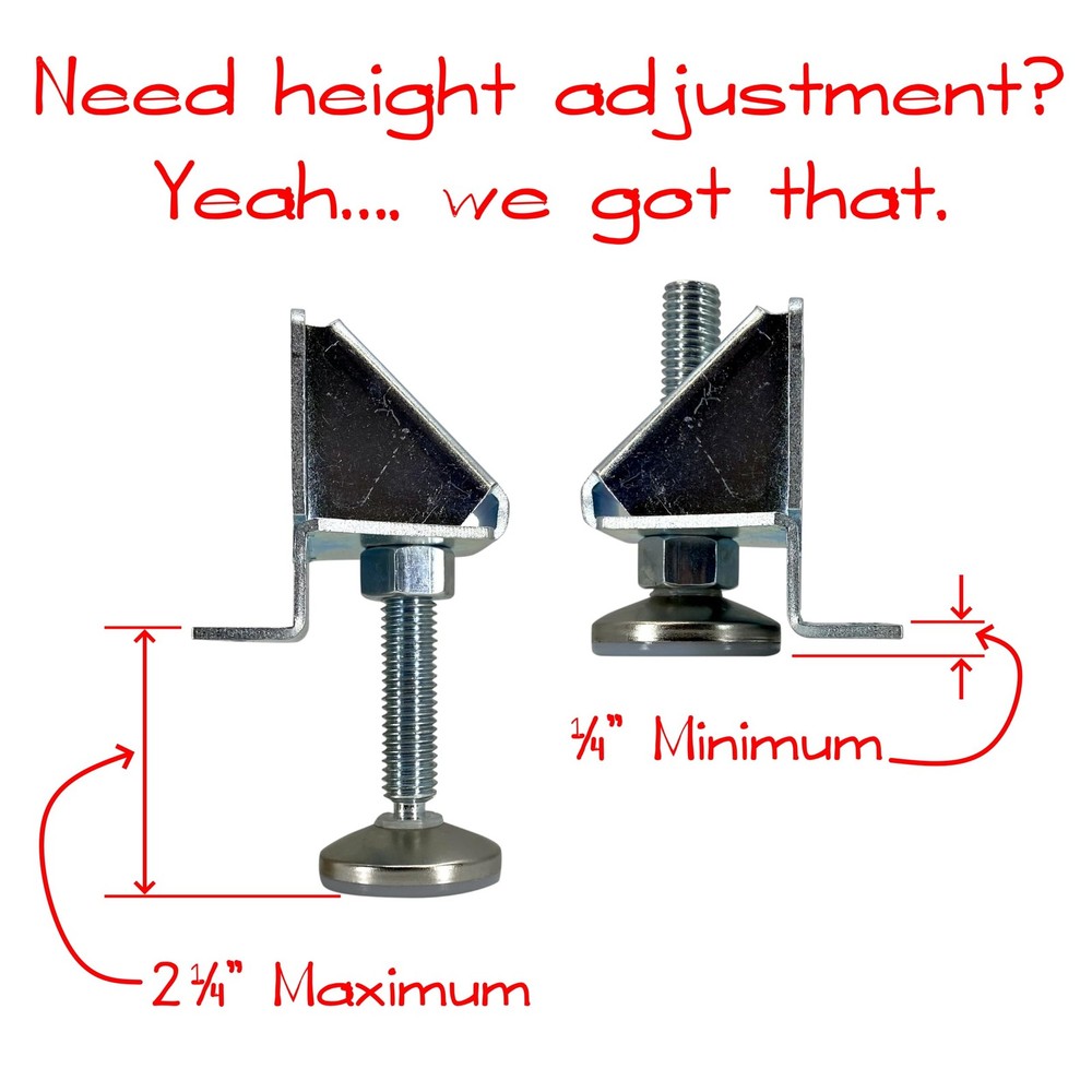 Level Any Workbench Instantly - Heavy Duty Adjustable Feet Set