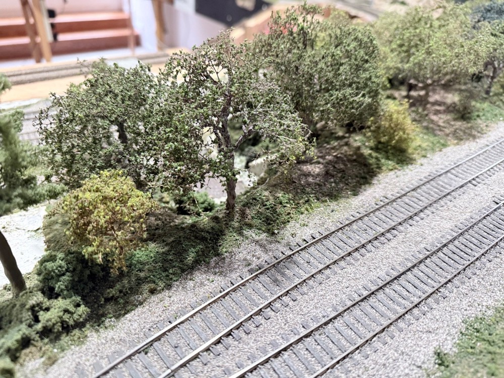 Two Model Railroad Scenery Diorama & Foreground Quality Trees