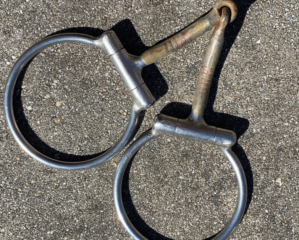 5" Sweet Iron Offset D Ring Snaffle Bit Western Horse Riding Training MARKED: RR