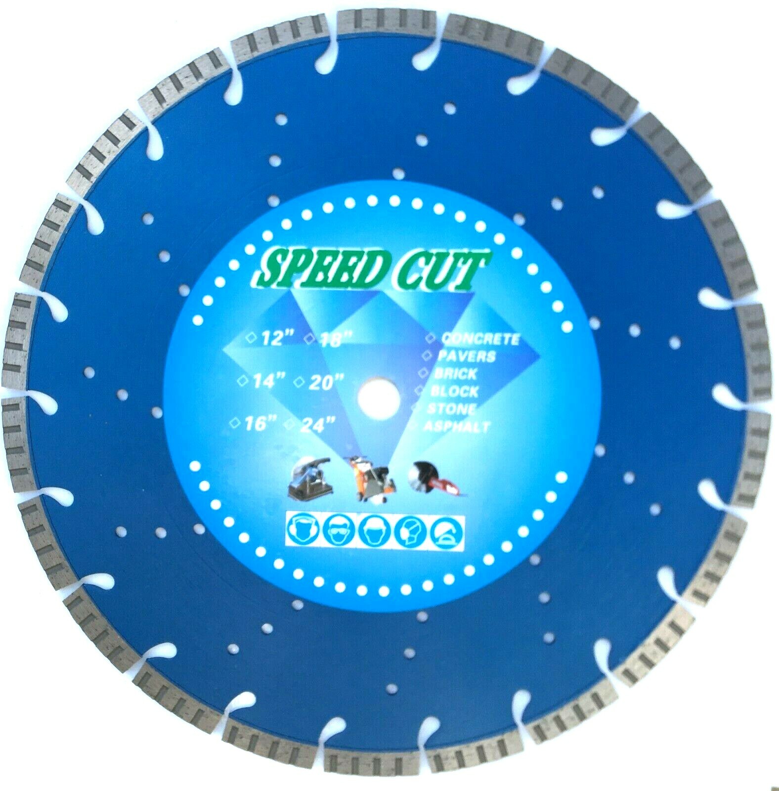 14" (10) TURBO Concrete Paver Brick Block Precast Stone Diamond Blade-SPEED CUT