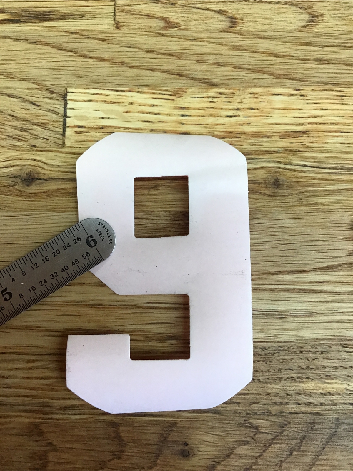 Firefighter / EMT Turnout Coat Reflective Iron-On Number “9” Orange/Red D-6