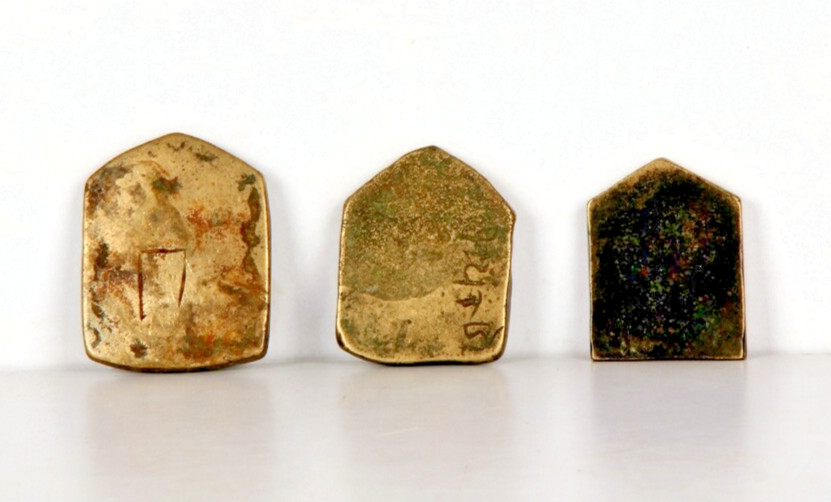 3Pc Vintage Engraved Different Design Solid Casted Brass Dye / Seal / Stamp
