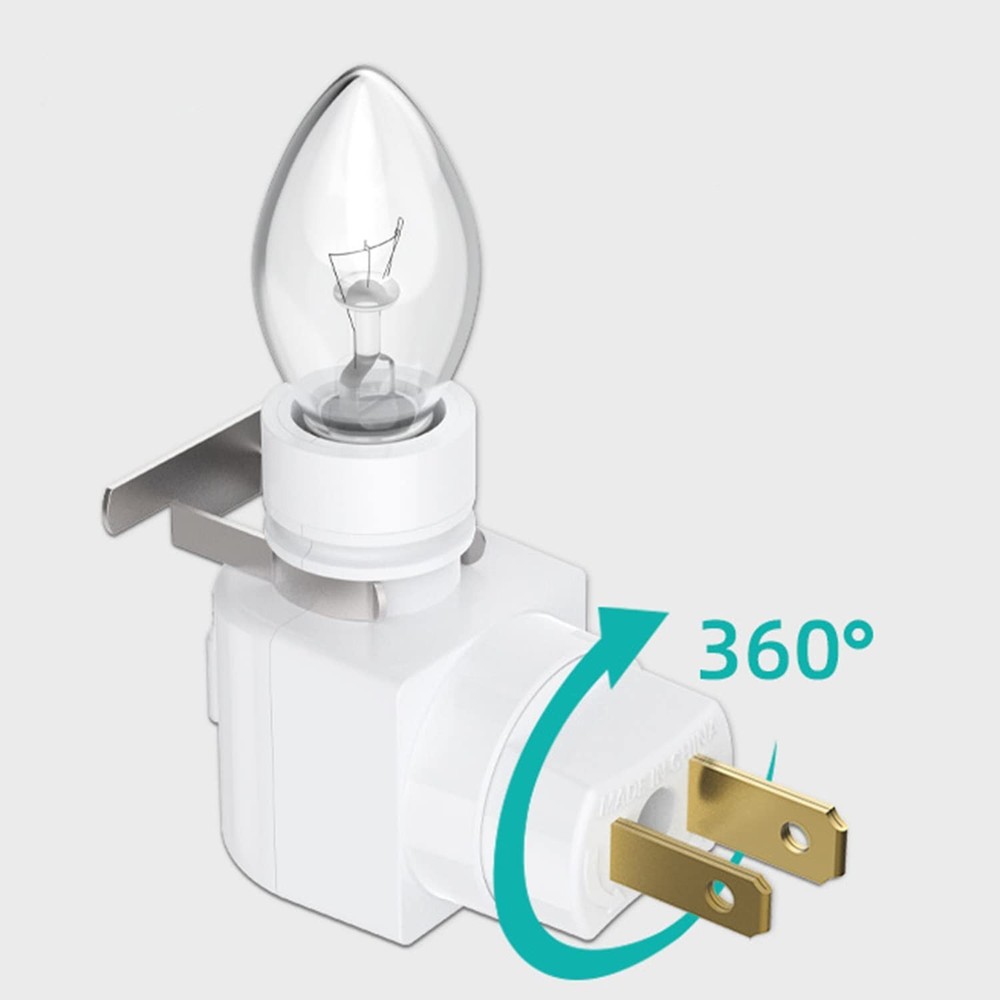 TWDRTDD Plug in Night Light, Adjustable E12 Base Socket Night Light with On/O...