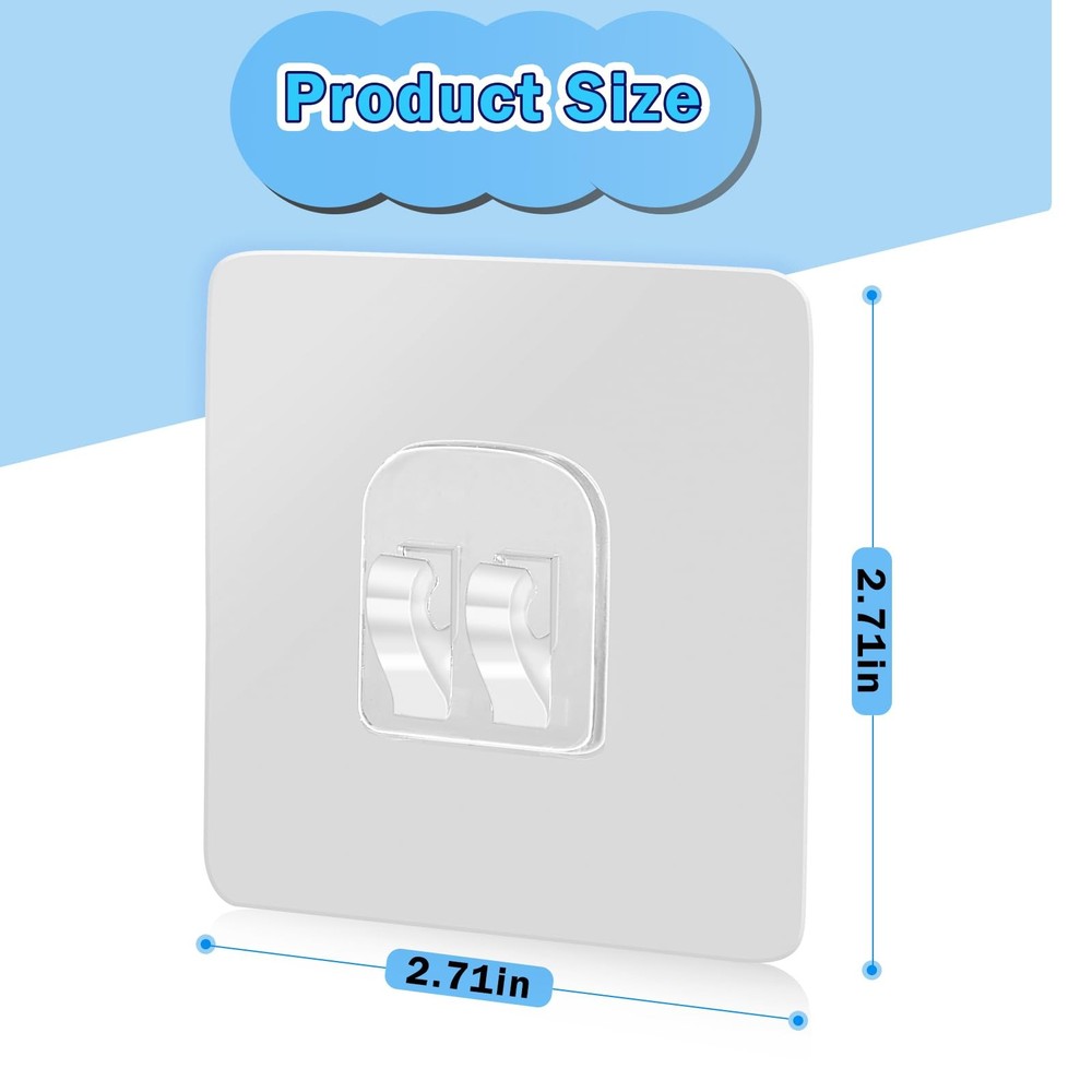 6 Pack Shower Caddy Adhesive Replacement, Extra Thick Bath Toy Storage Replac...