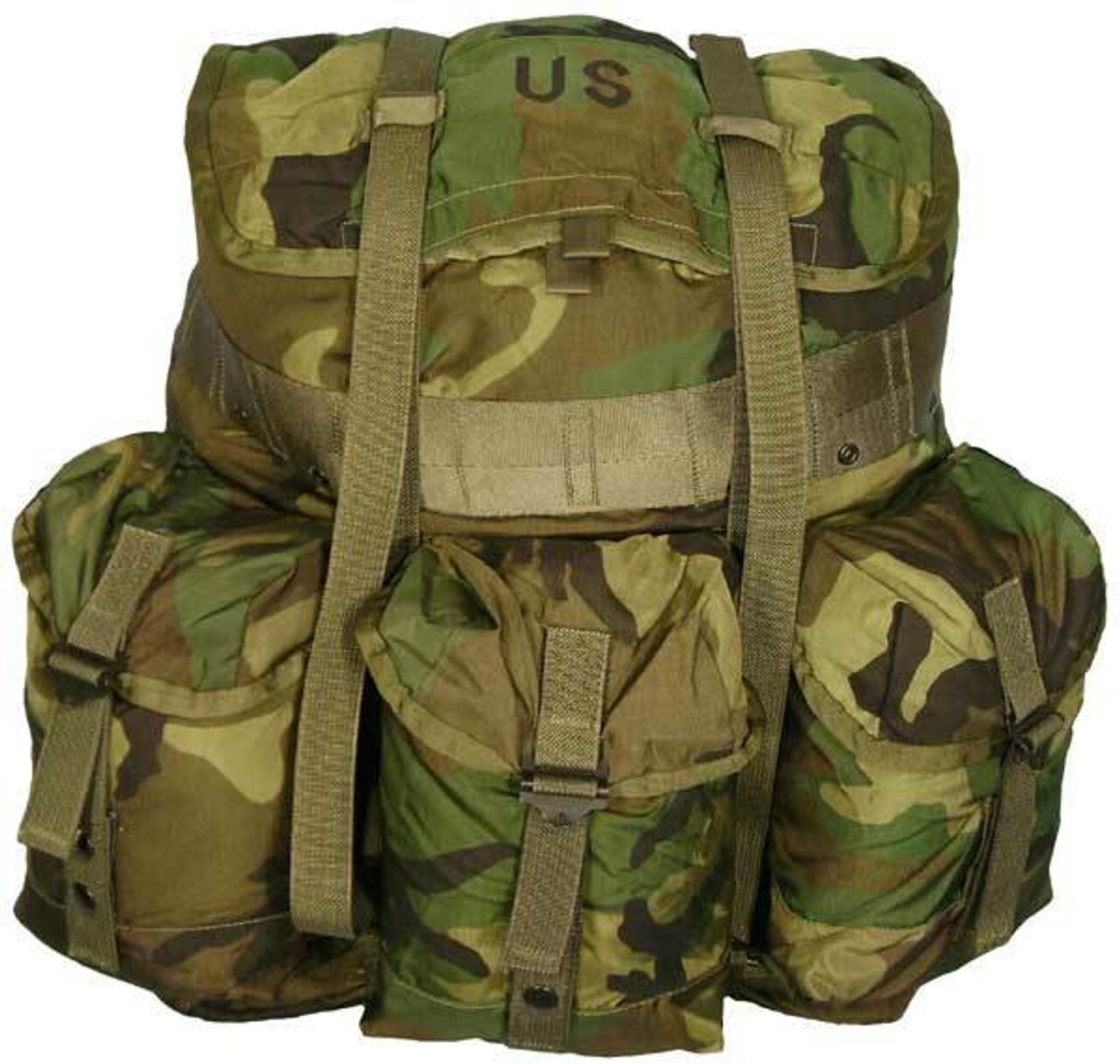 U.S. Armed Forces Medium Alice Pack Used No Frame - Woodland