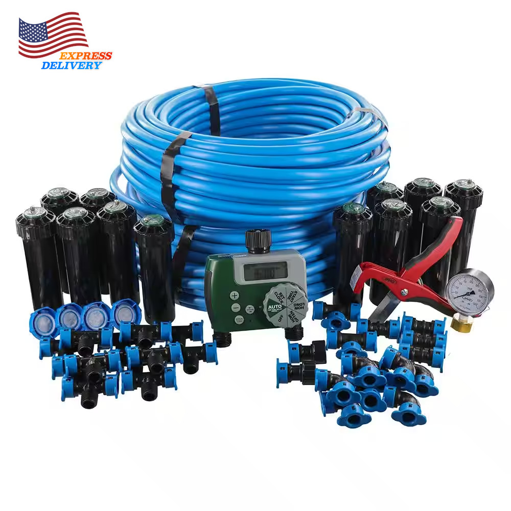 2 Zone Ground Sprinkler System Hose Faucet Timer Easy Adjust Area Coverage