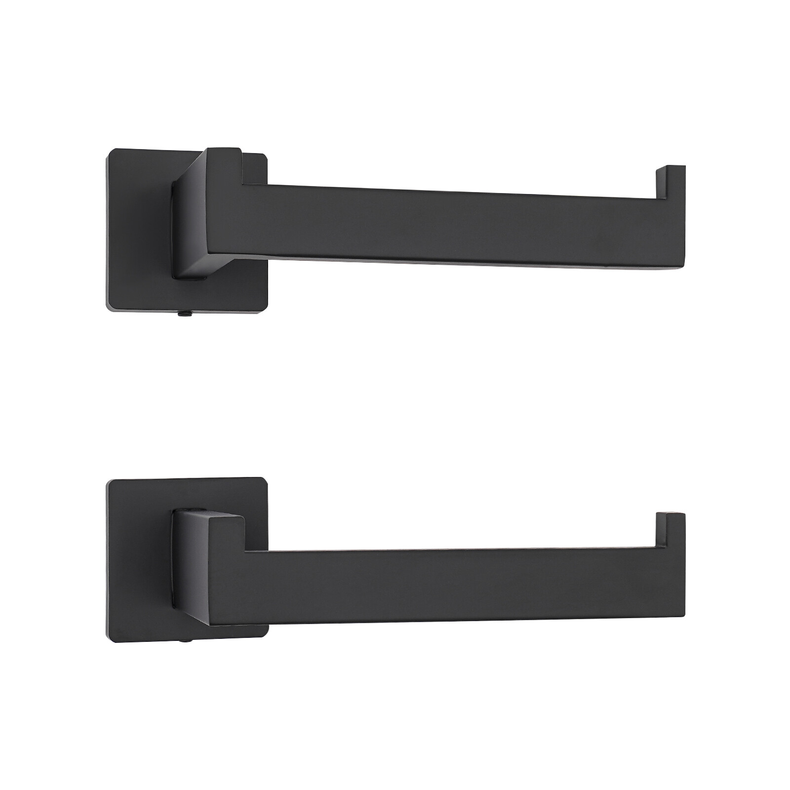10-Piece Matte Black Bathroom Accessories Set with Towel Bars and Hooks