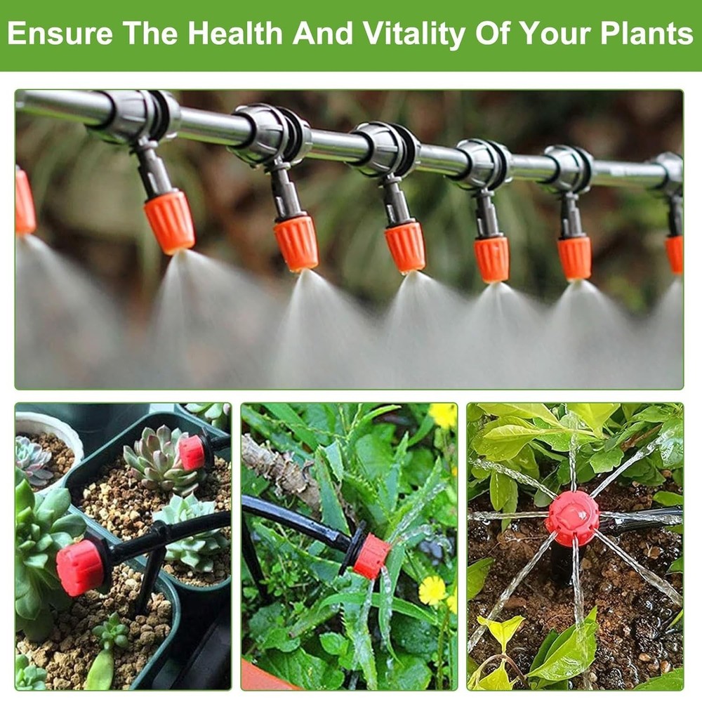 Efficient 98FT Drip Irrigation Kit with Quick Connectors & Water-Saving Design