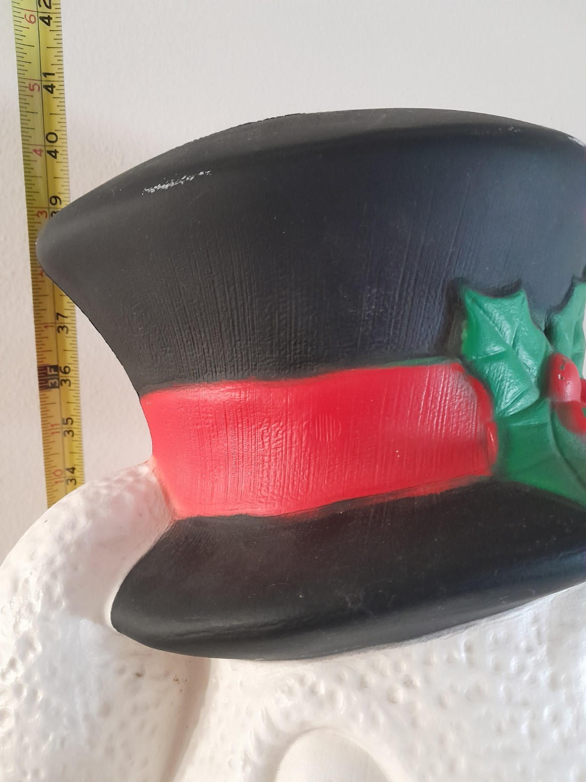 Vintage 2000 TPI Christmas Lighted Snowman with Sled Blow Mold 40" Tall READ