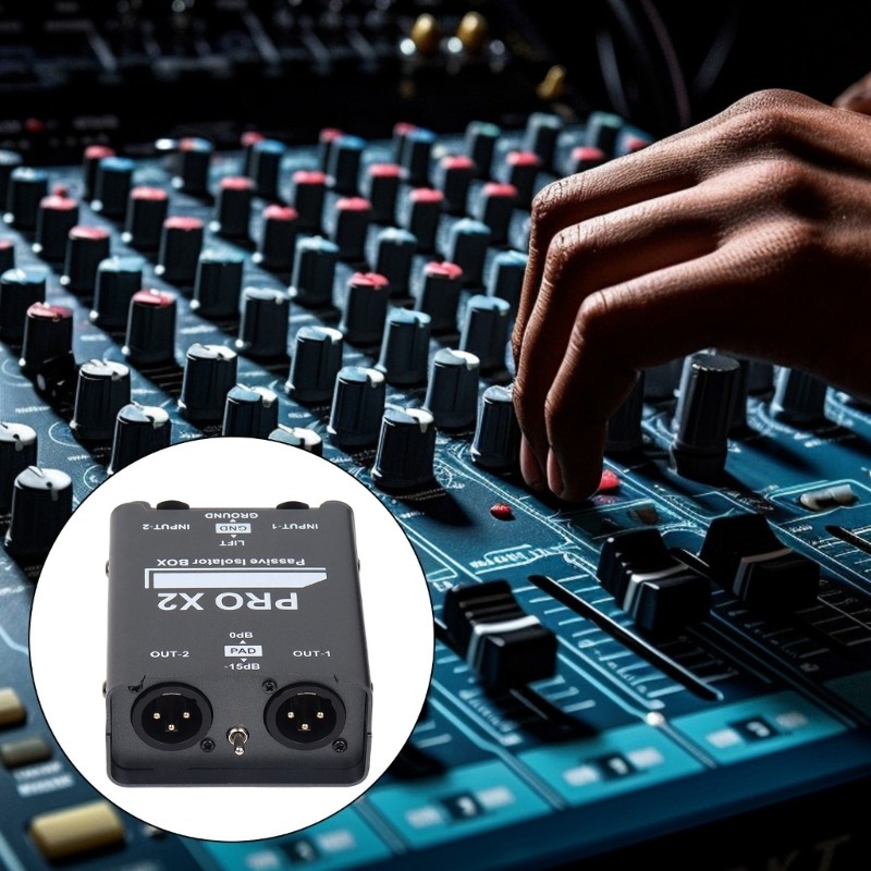 MAX2 Auditory Isolator Box 2CH Isolatation Blocks Electrical Interferences