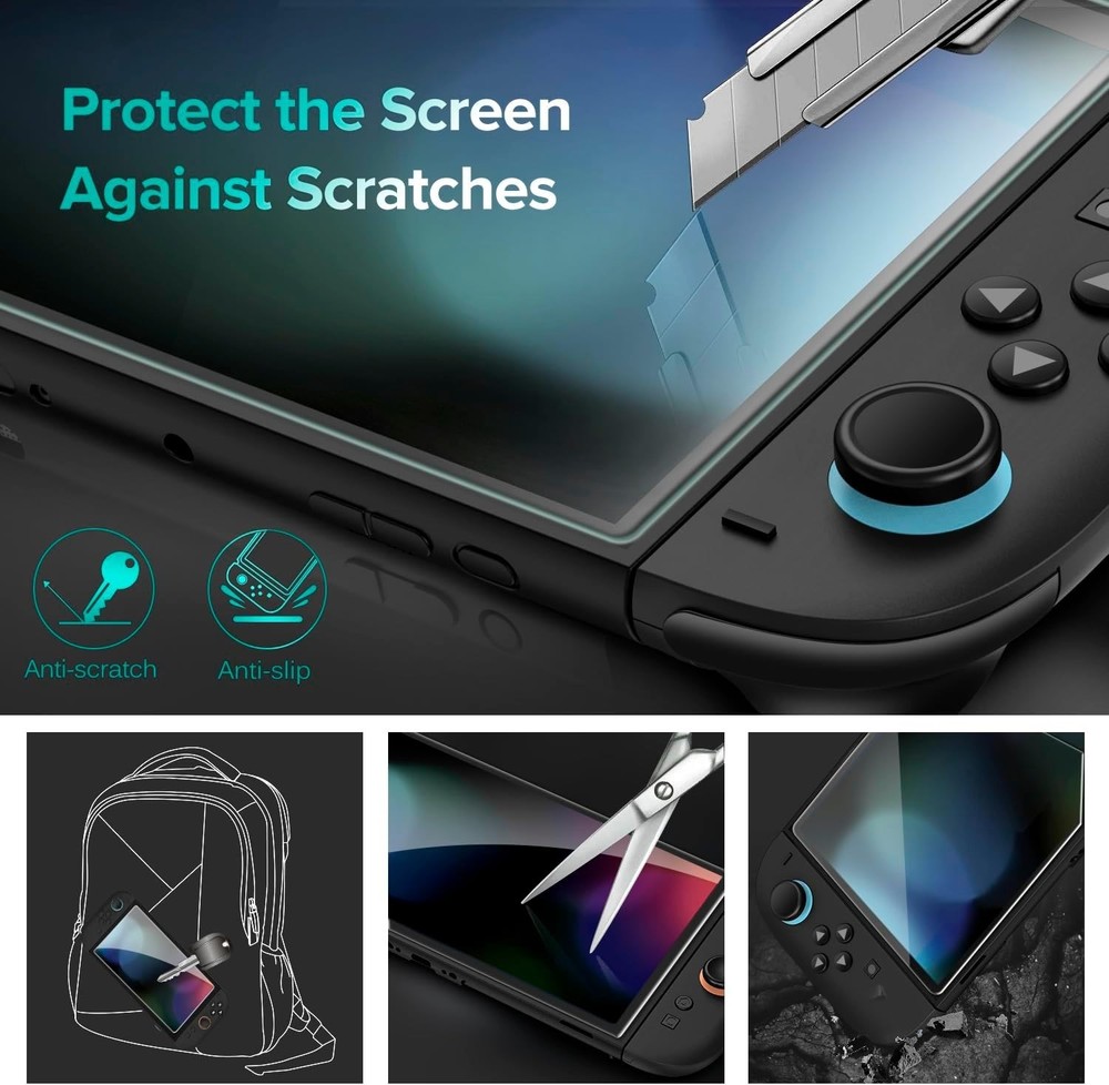 Touch Sensitive Screen Protector for Nintendo Switch 2 with Easy Install Frame