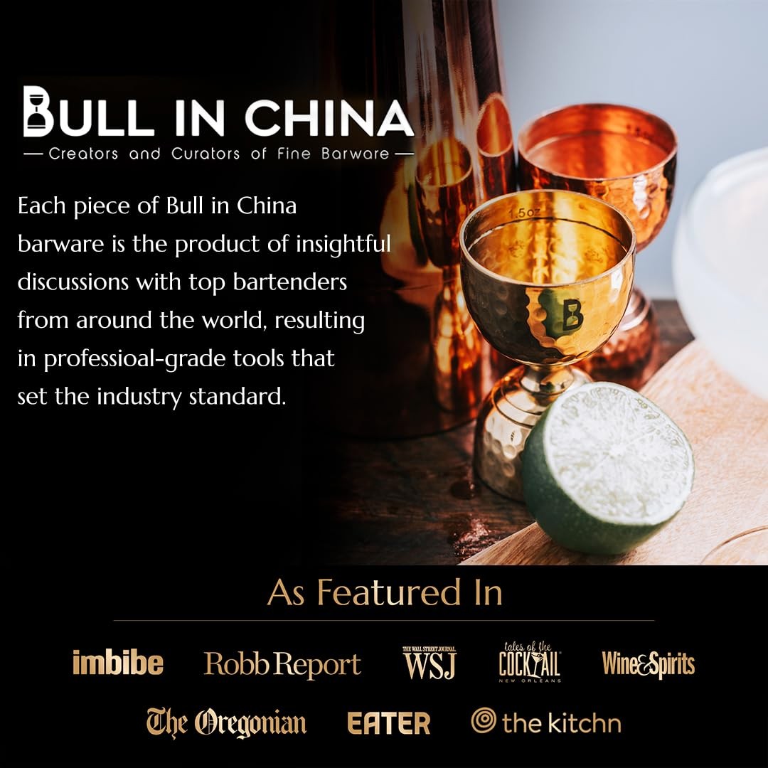 Hammered Bell Jigger by Bull In China - Premium 100% Bell, Brass