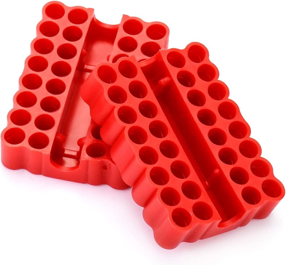 QWORK Screw Bit Holder Storage Box, 4 Pack 33 Hole Hex One Size