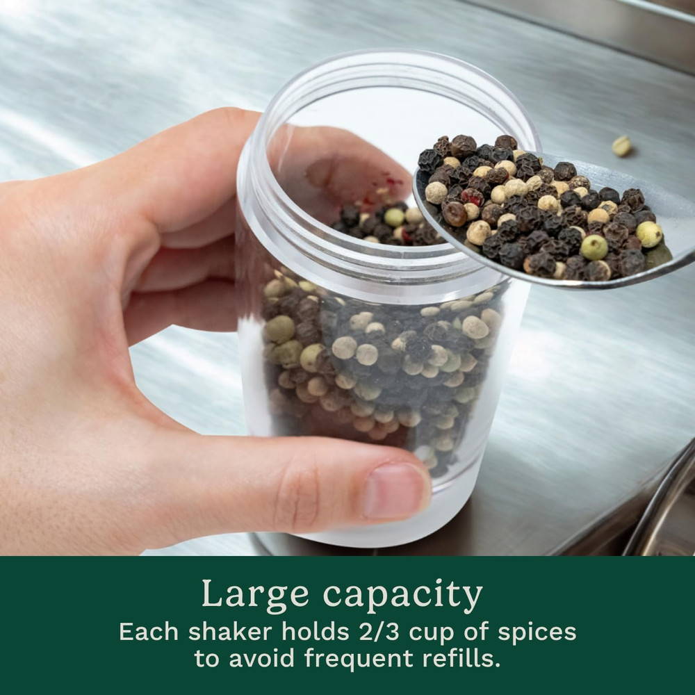 CSS-2424 Gravity Salt and Pepper Spice Mill with Blue LED Light, 2/3 Cup Capacit
