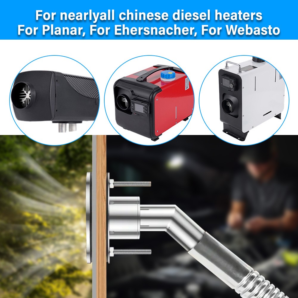 Thru Hull Exhaust Fitting 24mm 316 Stainless Steel For Diesel Parking Heaters US