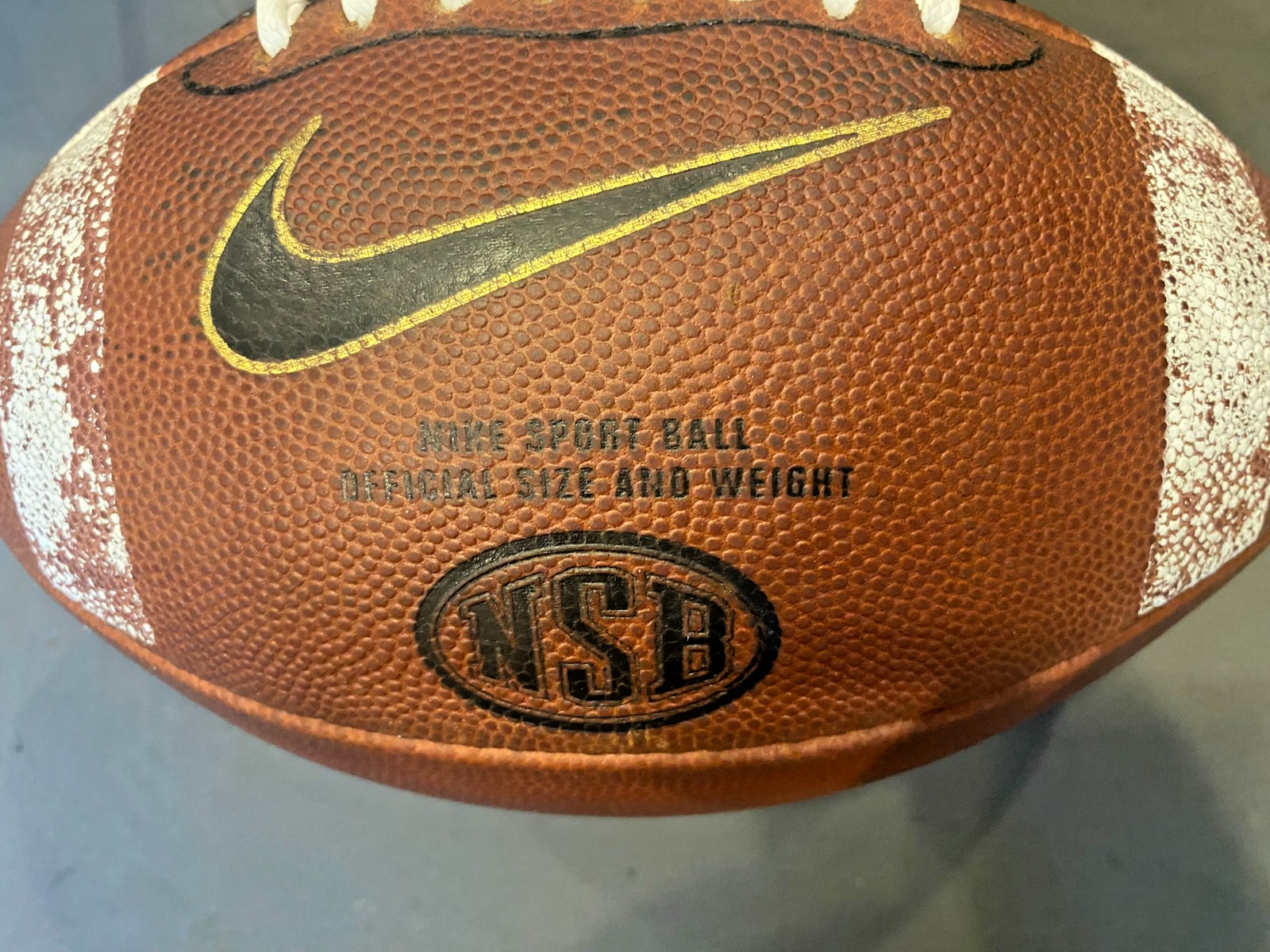 Nike 3005 "Small Girth" Collegiate Football Reconditioned w/ ACL Style Laces