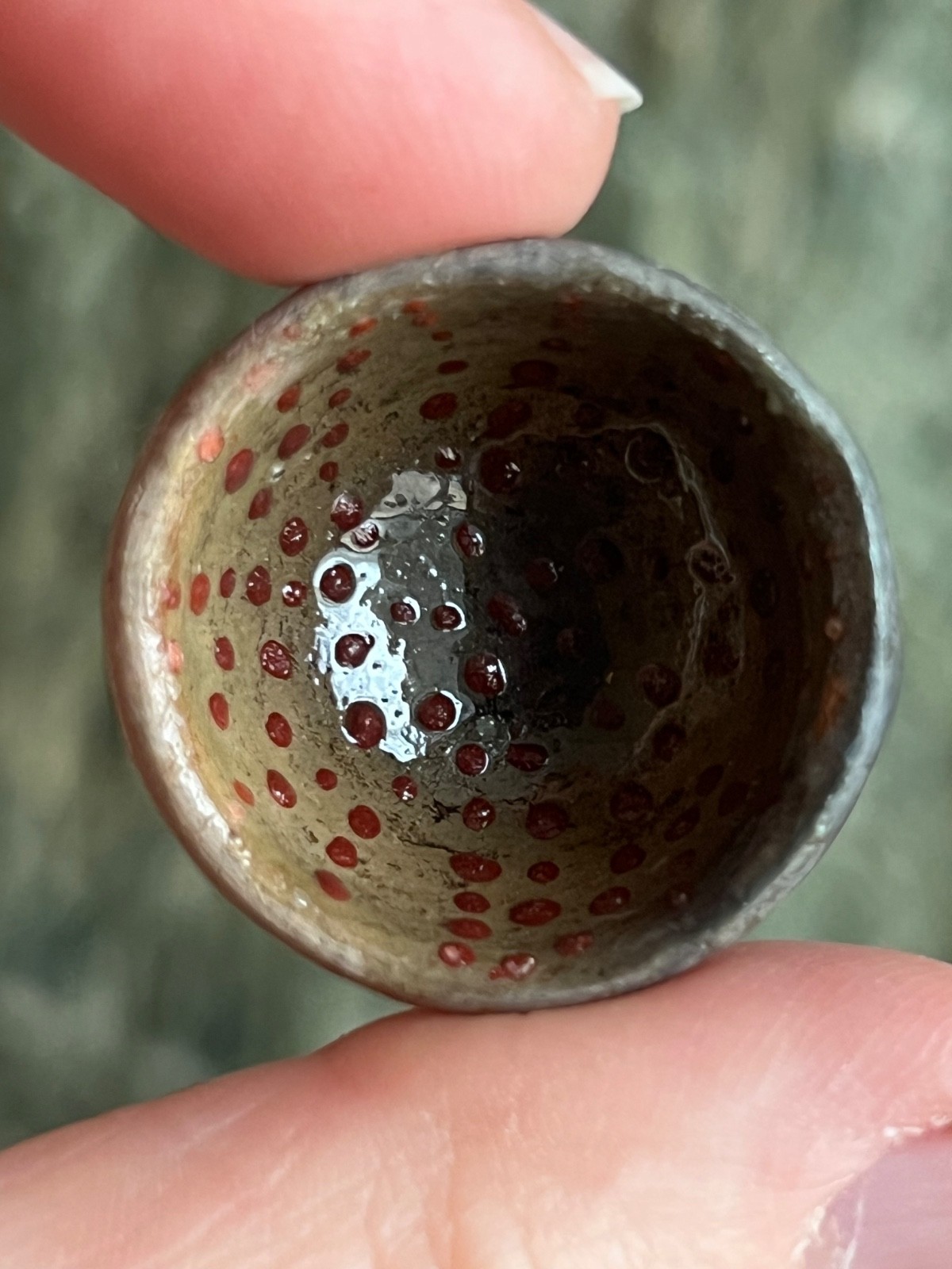 Tiny Awajun Pottery Bowl Handmade Earthenware Ceramic Frogs Eggs Cocoashi